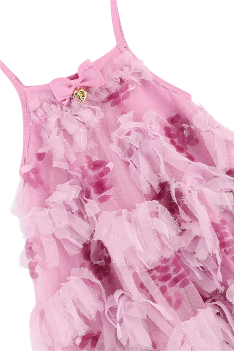 Palma 3D Tulle and Sequin Dress Orchid