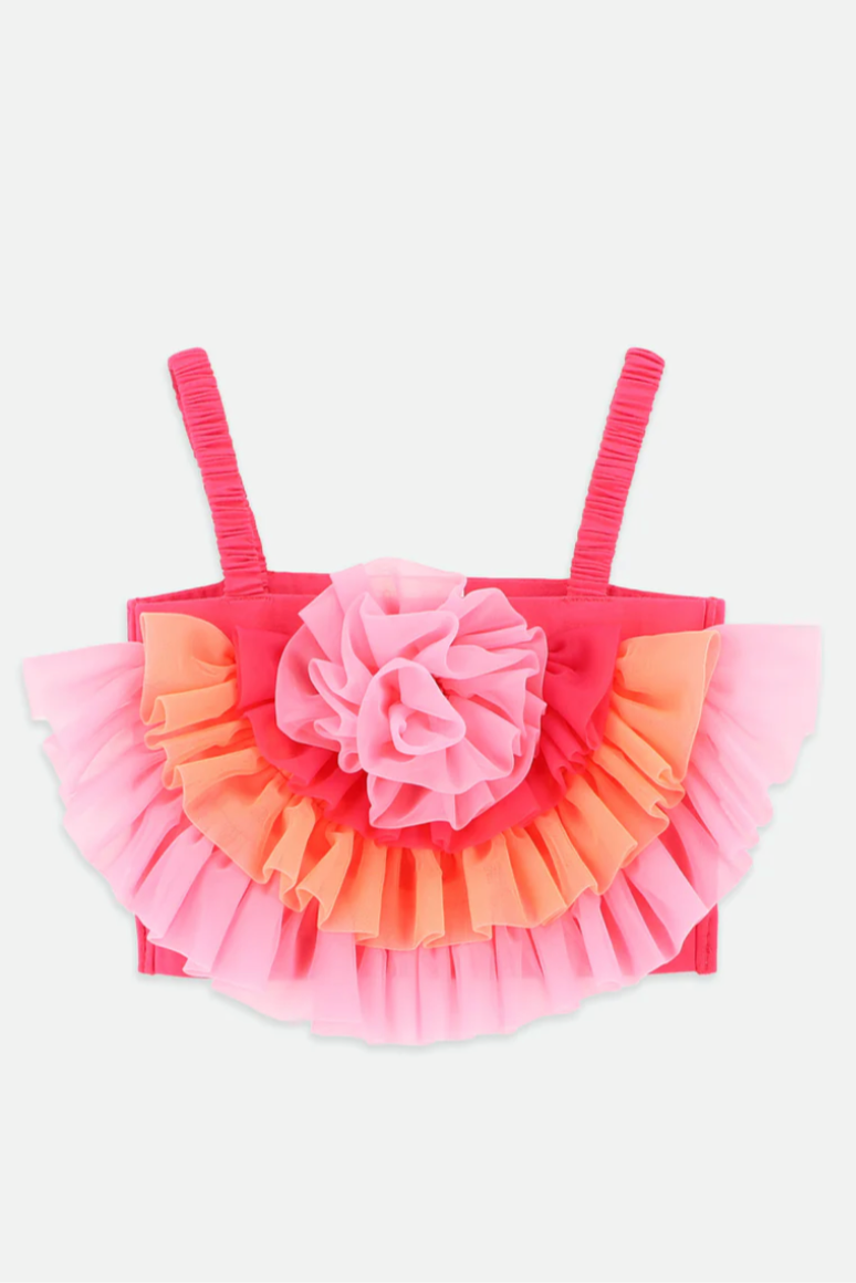 Rosetta Blooming Marvellous Tulle Top / Ruthie Bow Jacquard Shorts Begonia Pink