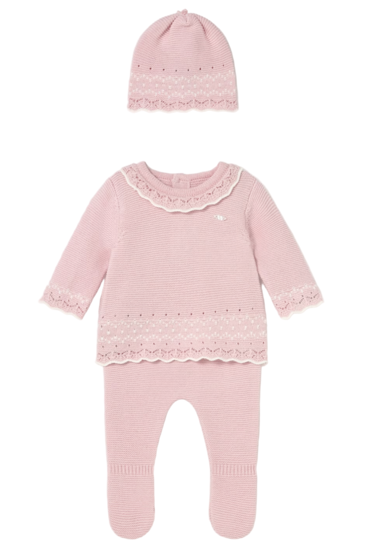 Newborn Girl 3-Piece Knit Set