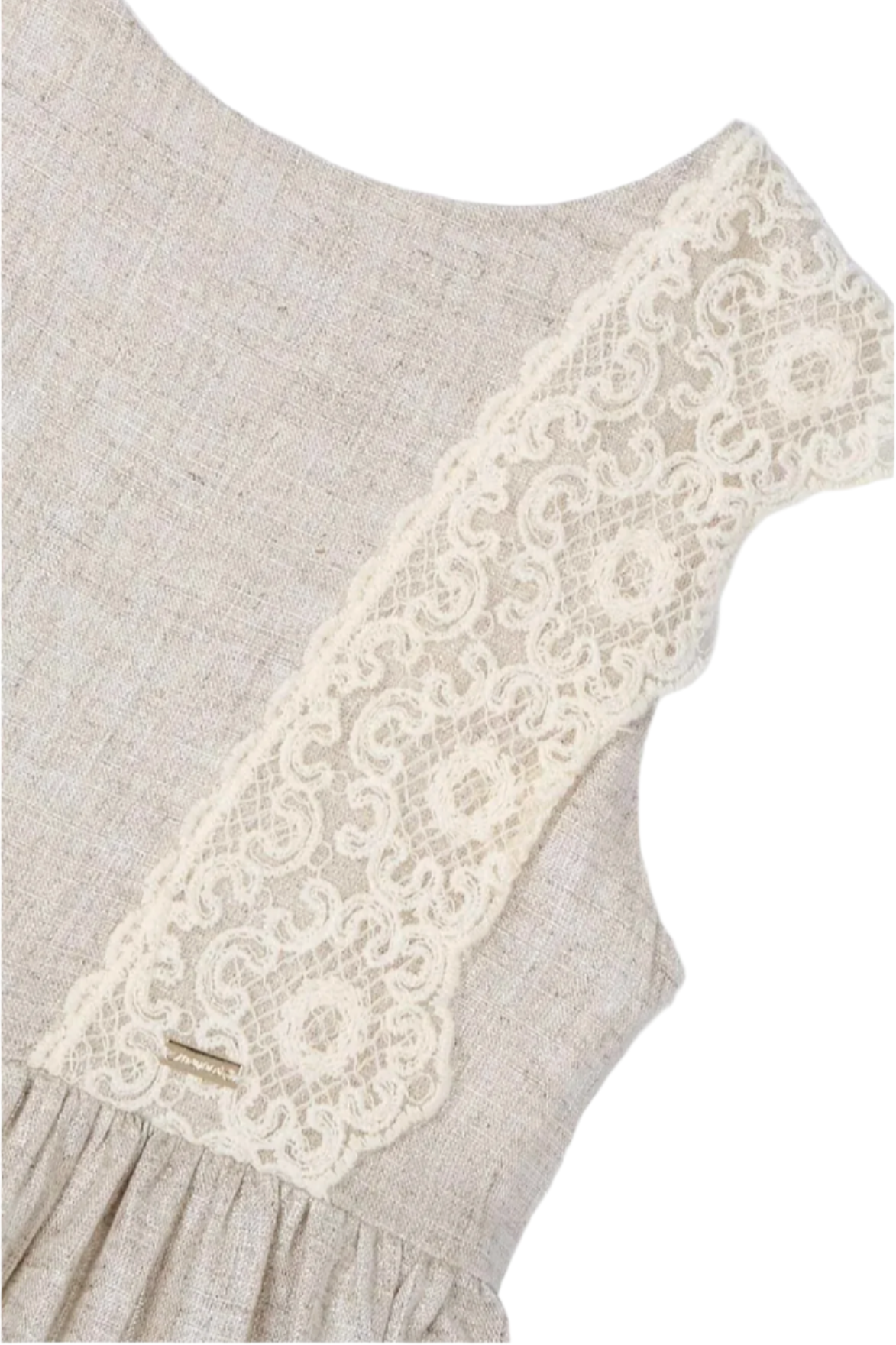 Linen Dress with Embroidered Detail