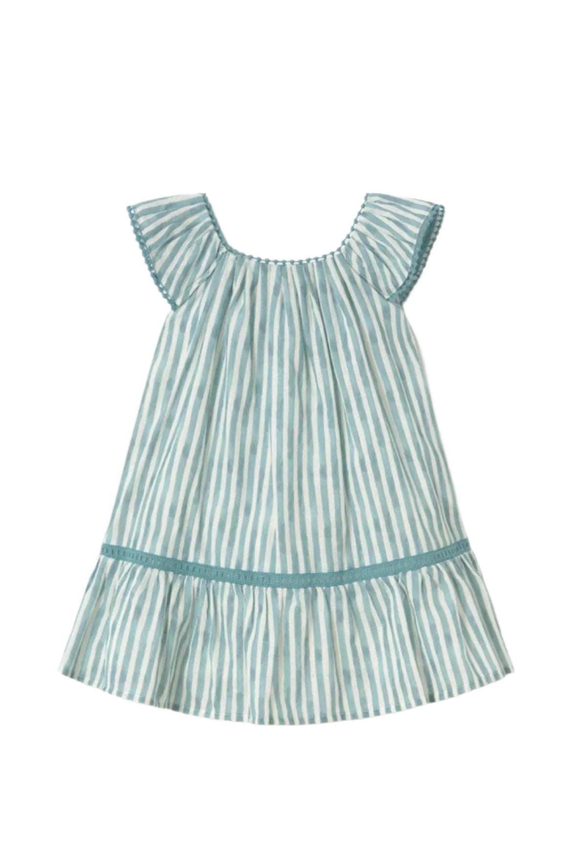 Printed Dress with Trimmings