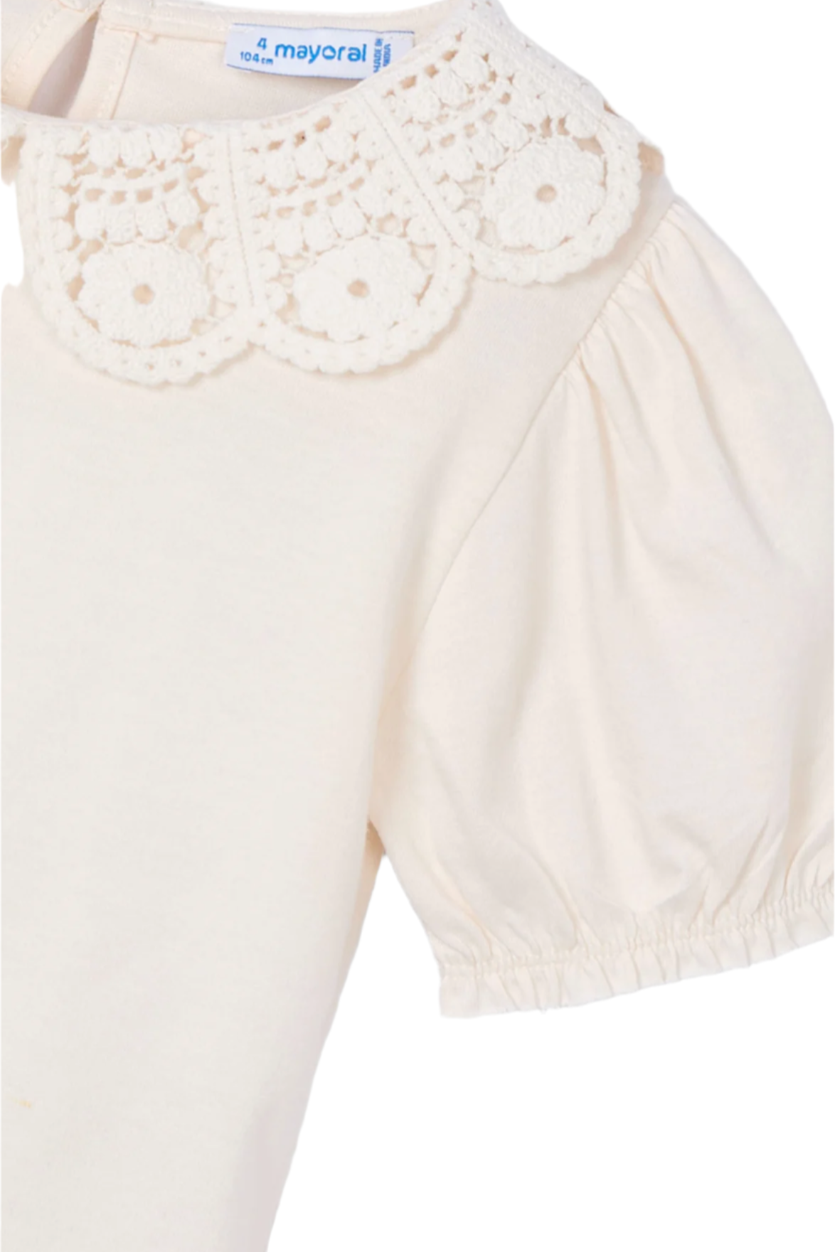 Girl Crochet Collar T-Shirt