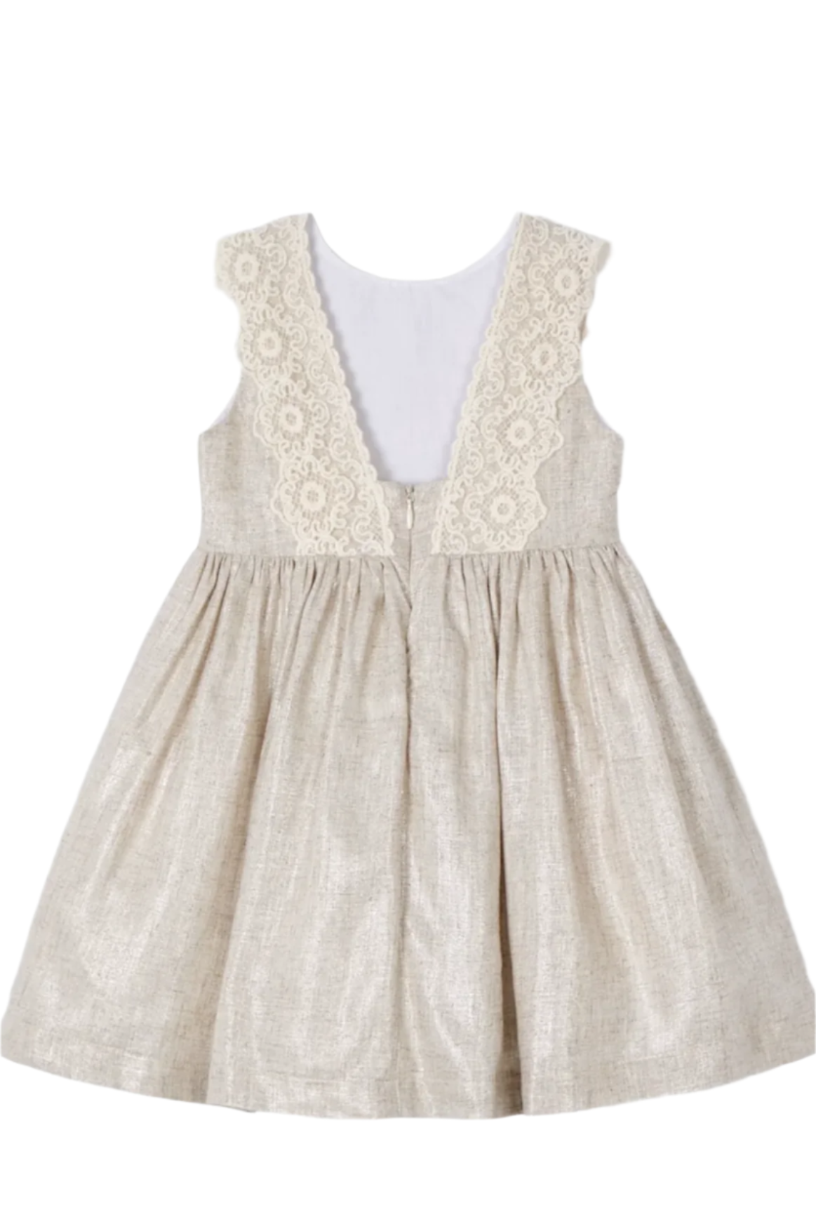 Linen Dress with Embroidered Detail
