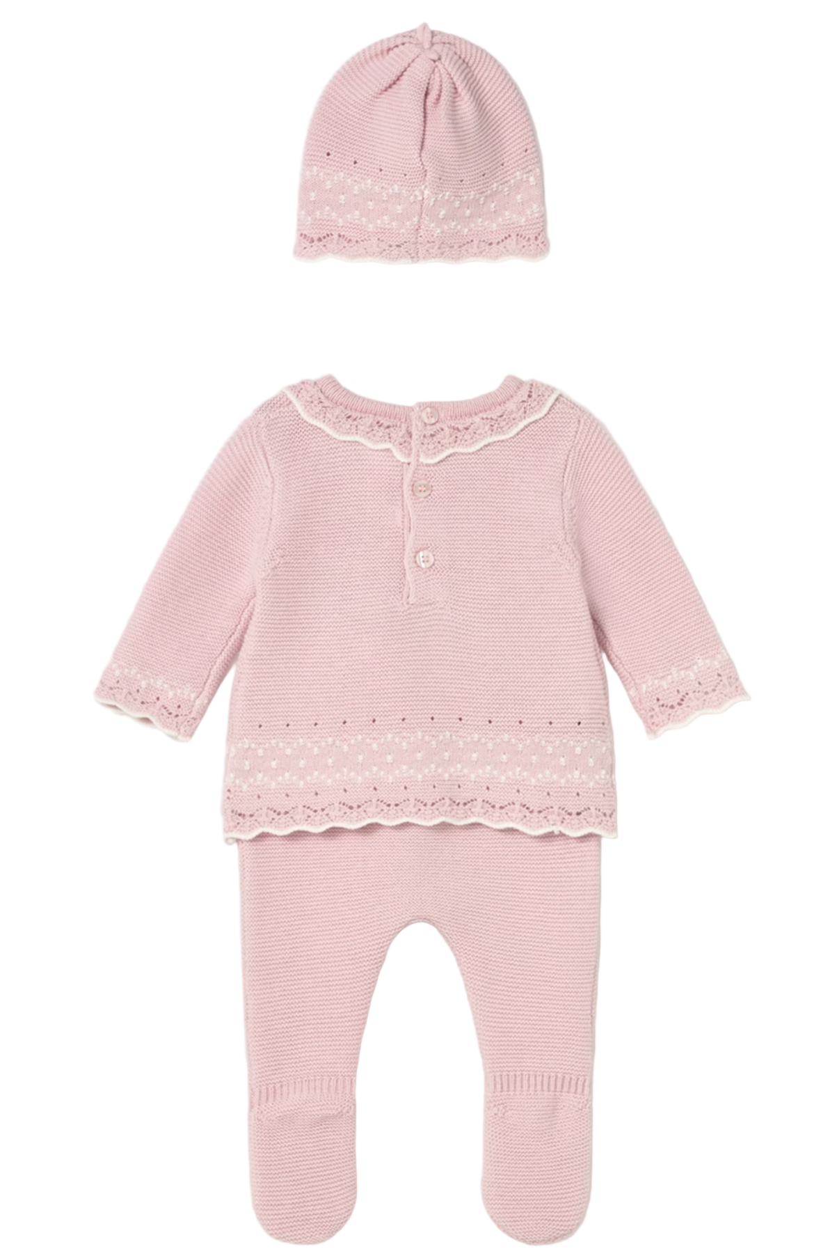 Newborn Girl 3-Piece Knit Set