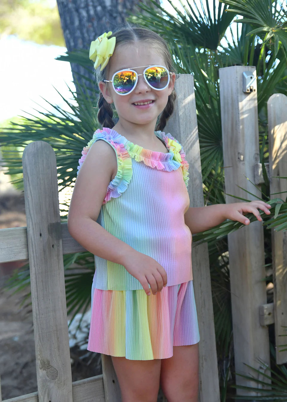 Fortunate Top and Shorts Set Rainbow