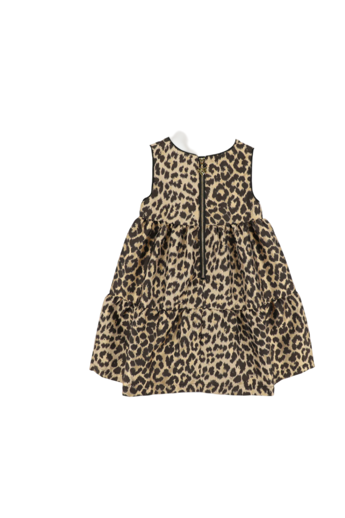 Georgie Leopard Tiered Dress Black
