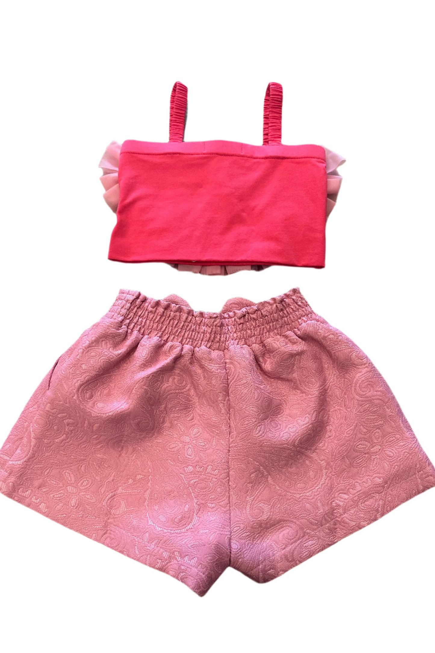Rosetta Blooming Marvellous Tulle Top / Ruthie Bow Jacquard Shorts Begonia Pink