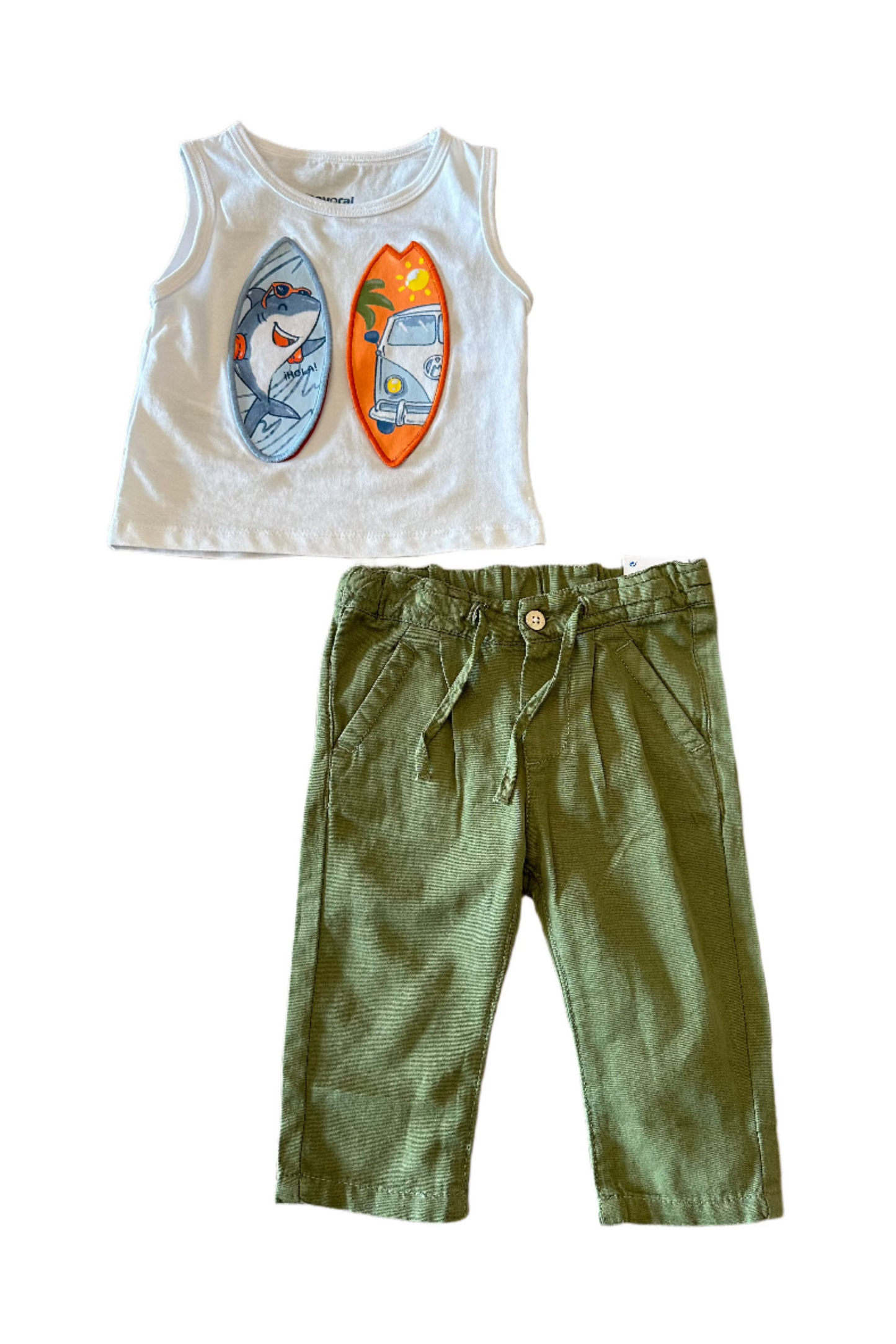 Baby Interactive Sleeveless T-Shirt/Baby Loose-Fit Linen Pants