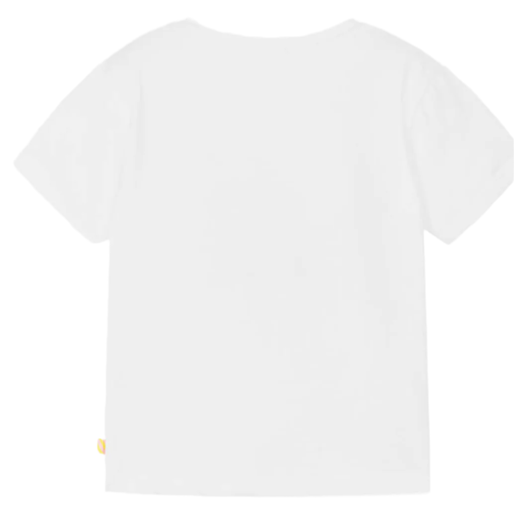 Girls White Sequin Graphic T-Shirt