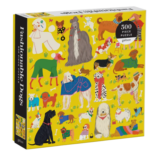 Chronicle Books Fashionable Dogs 500 Piece Puzzle