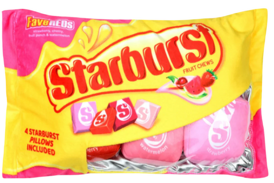 Starburst Fave Reds Packaging Fleece Plush