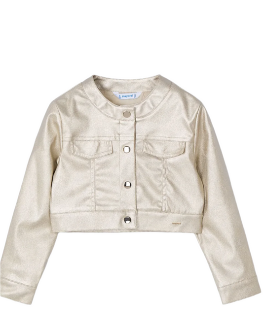 Girl Metallic Jacket