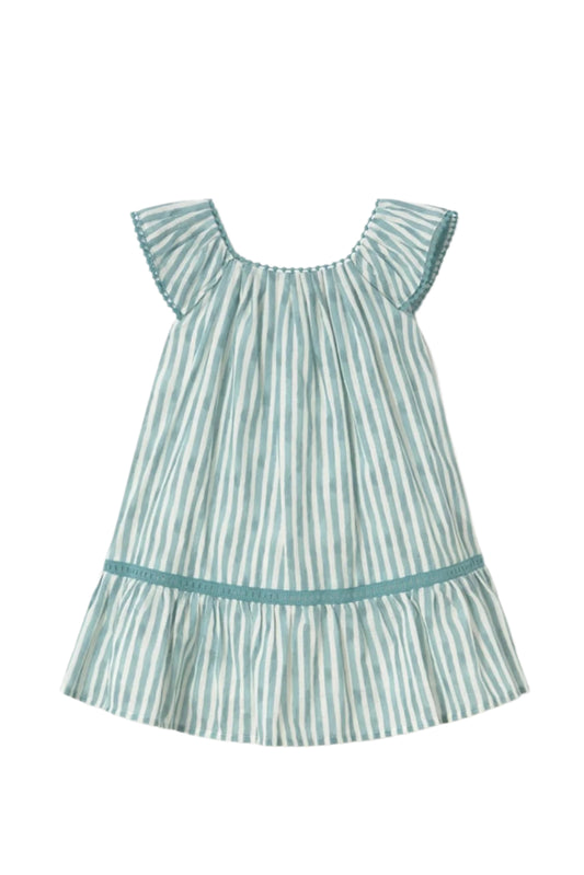 Printed Dress with Trimmings