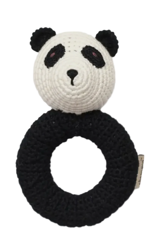 Cheengo Panda Crocheted Rattle