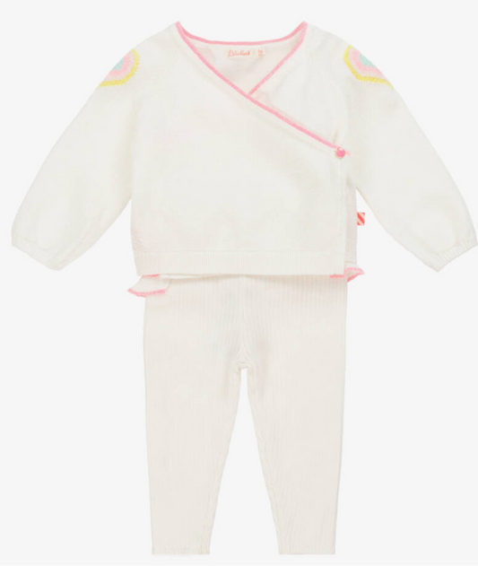 Baby Girls Ivory Sparkly Knit Leggings Set