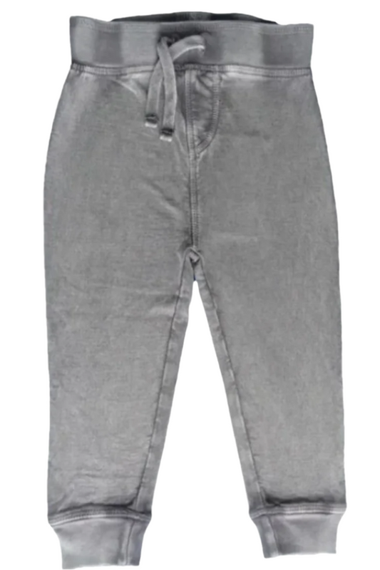 Denim Knit Jogger Pants- Enzyme Coal