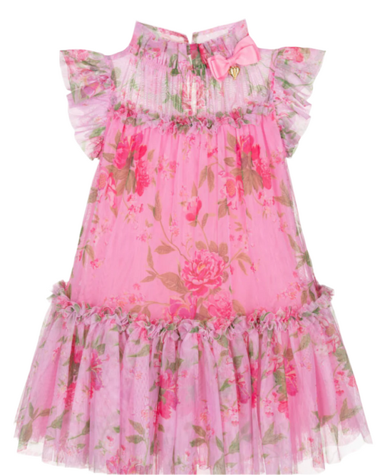 Marigold Flower Dress Begonia Pink
