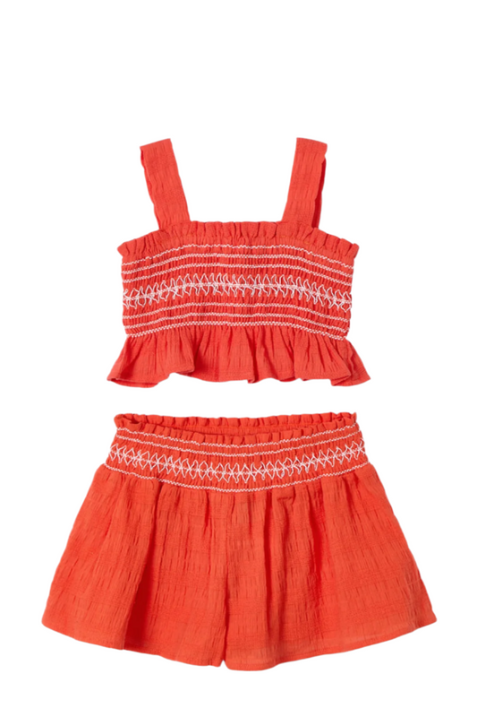 Shorts and Smocked Top Set