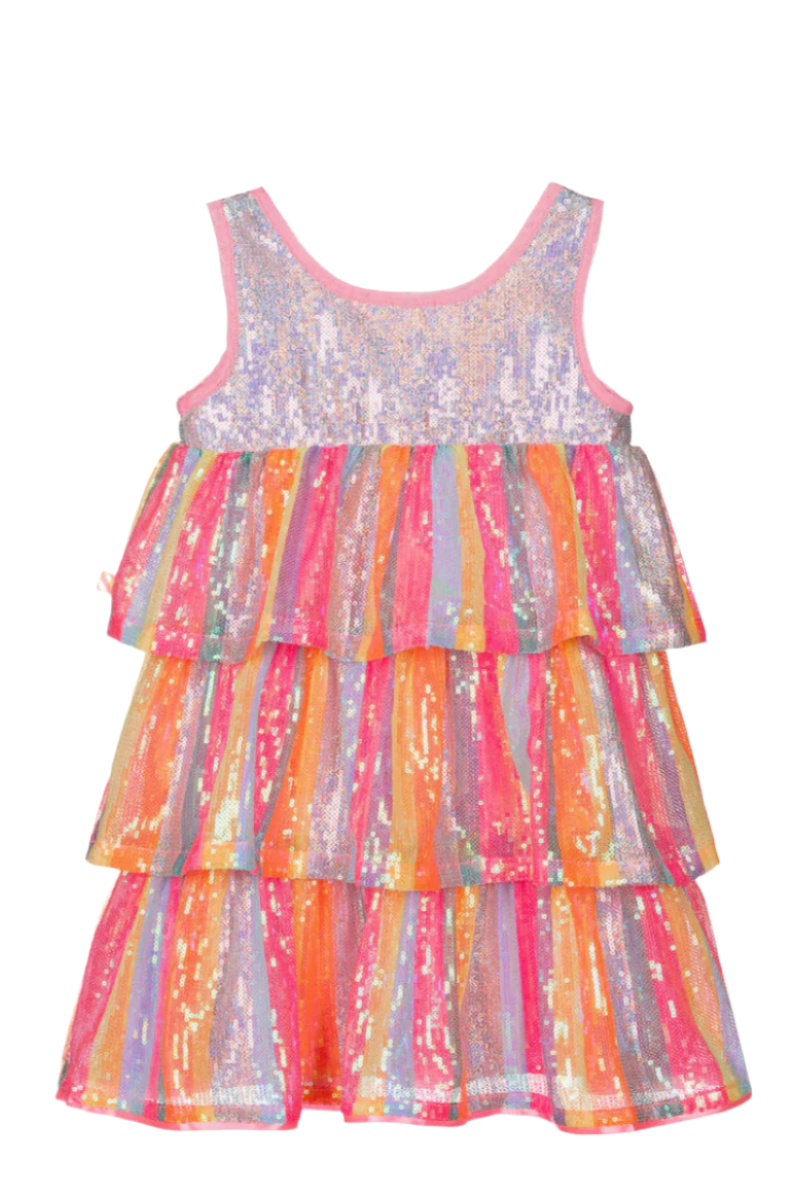 Girls Multicoloured Sequin Dress