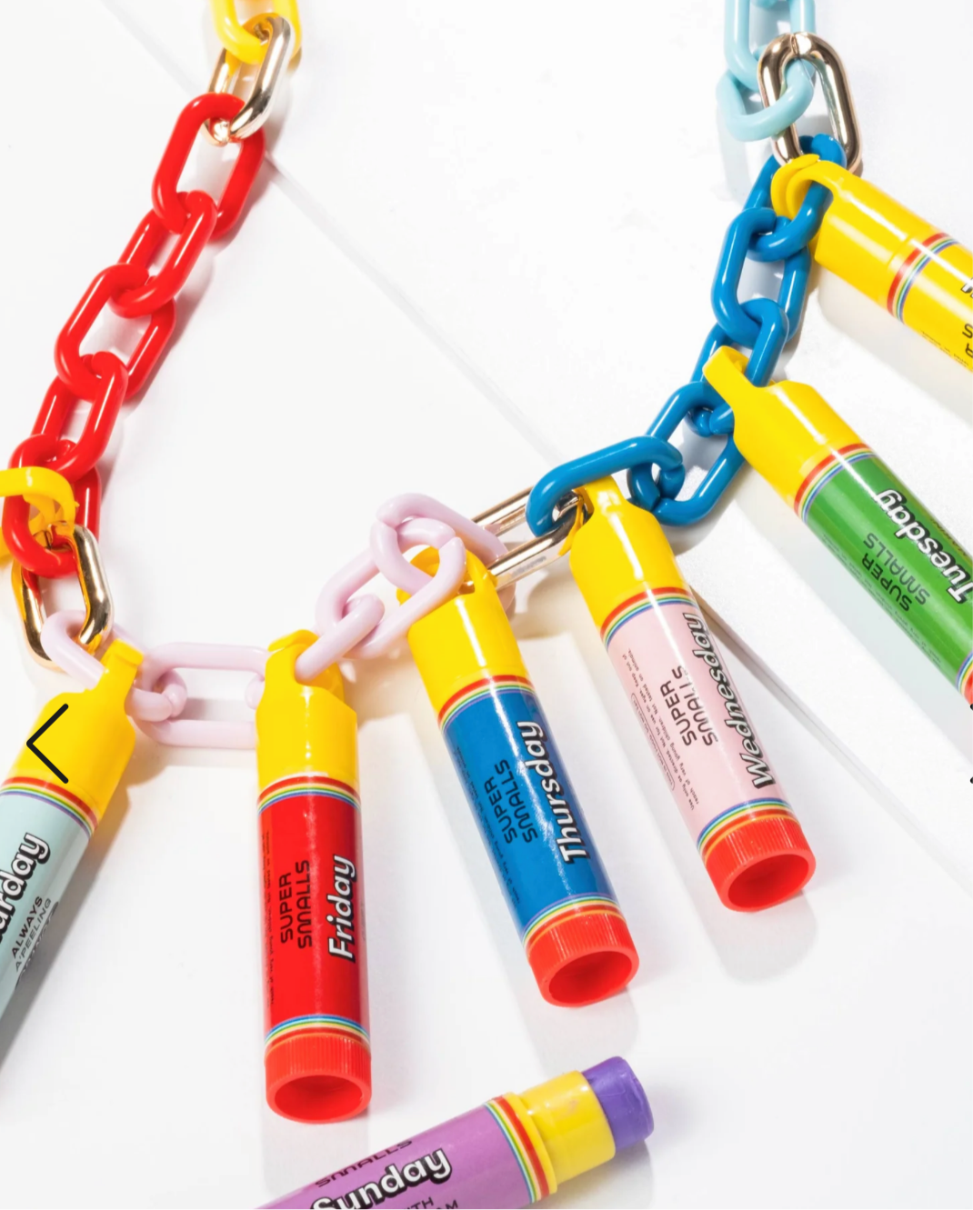 Days of the Week Lip Balm Necklace