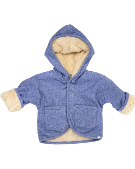 Wide Rib Sweater Knit Winter Snowdrift Jacket