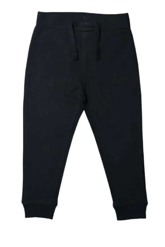 Solid Jogger Pants- Black