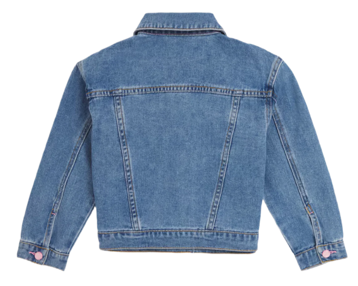 Sequin-Embellished Denim Jacket