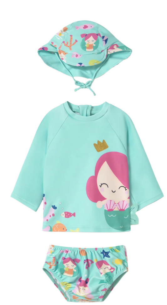 3-Piece Swim Set with Sun Protection