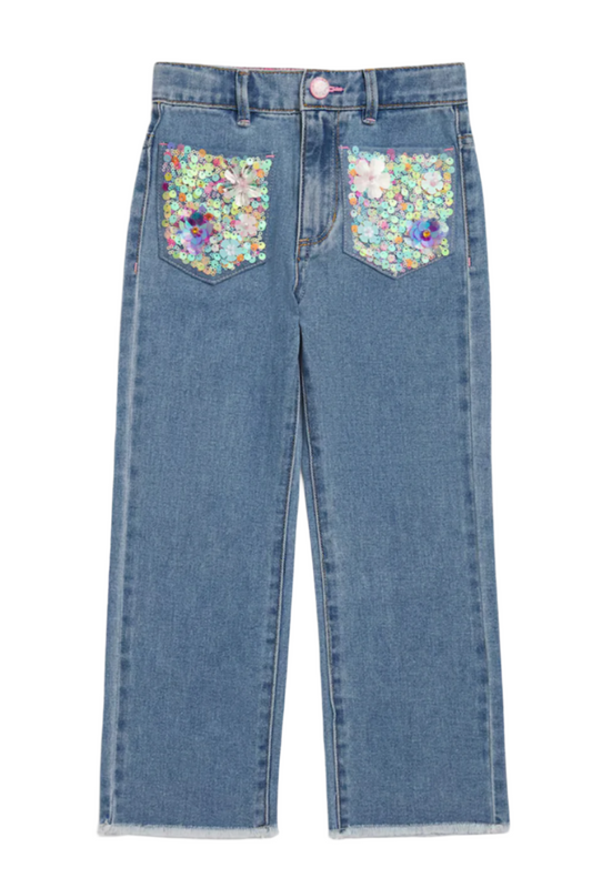 Sequin Pocket Jeans