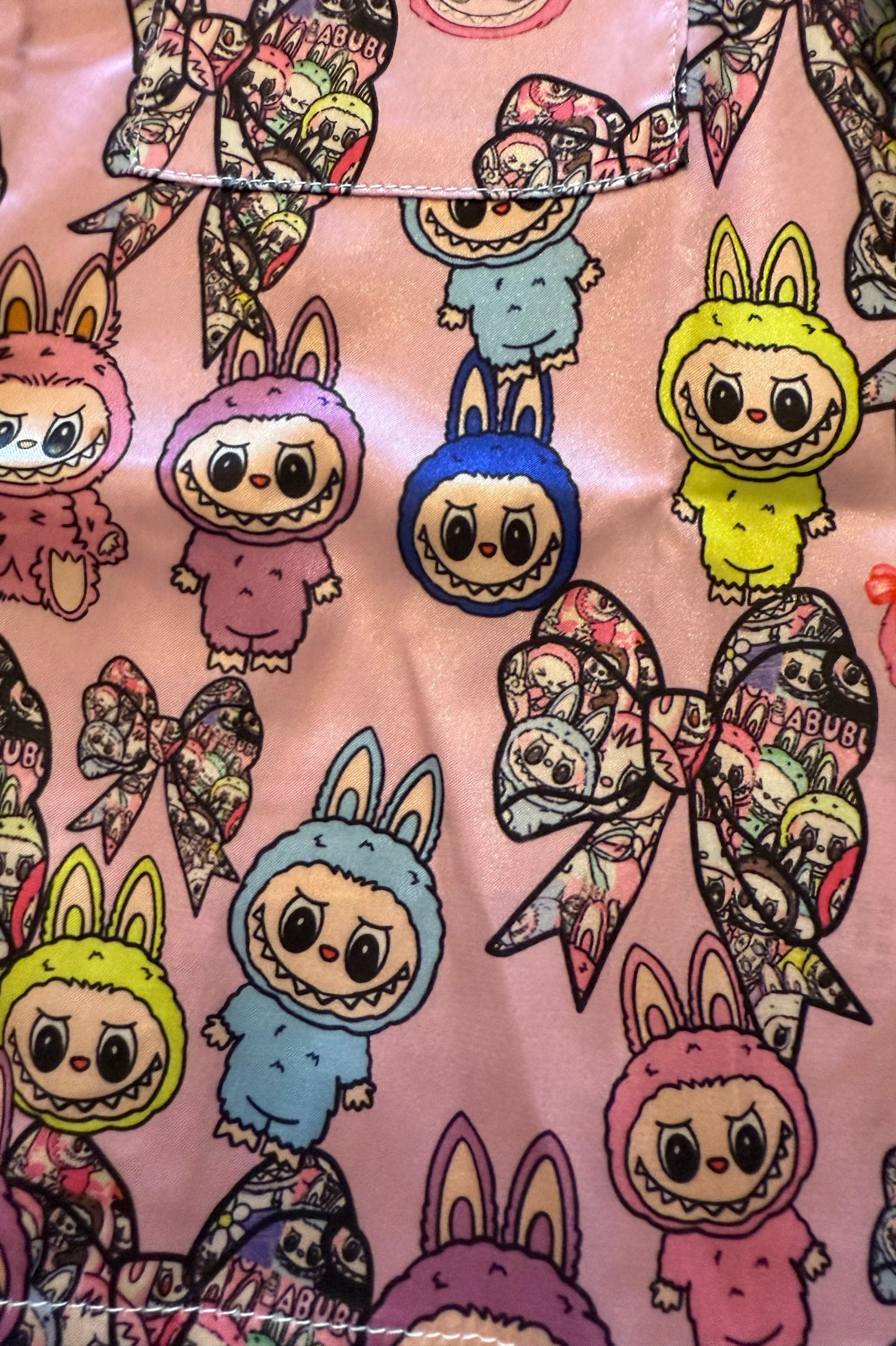 Labubu Silky Pajama Short Set