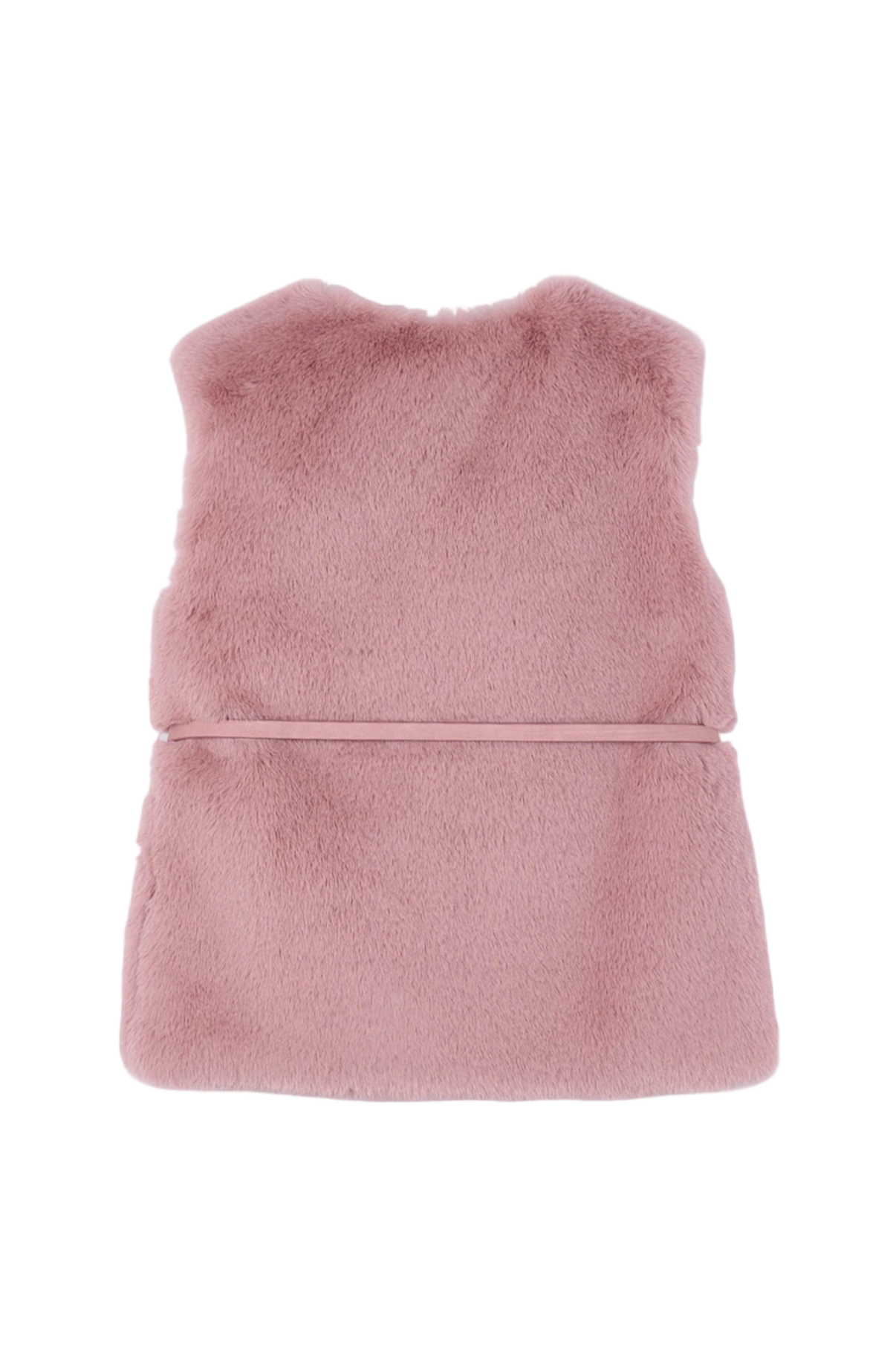Belted Faux Fur Vest
