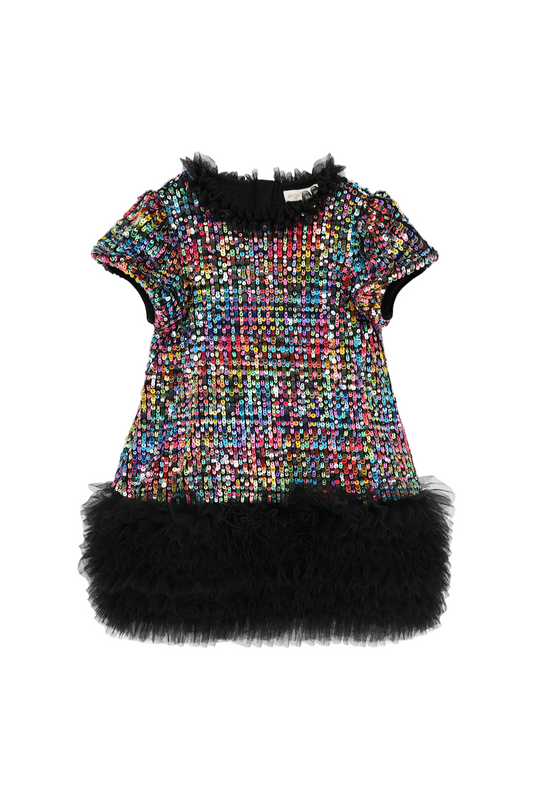 Shalini Sequin Dress Black Multi