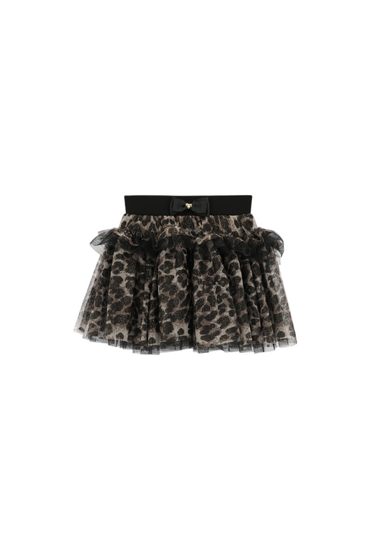 Georgian Leopard Skirt Black