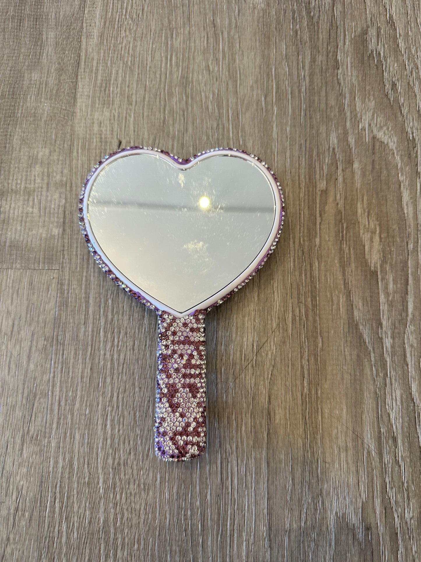 NIKKI Red Heart Jeweled Mirror