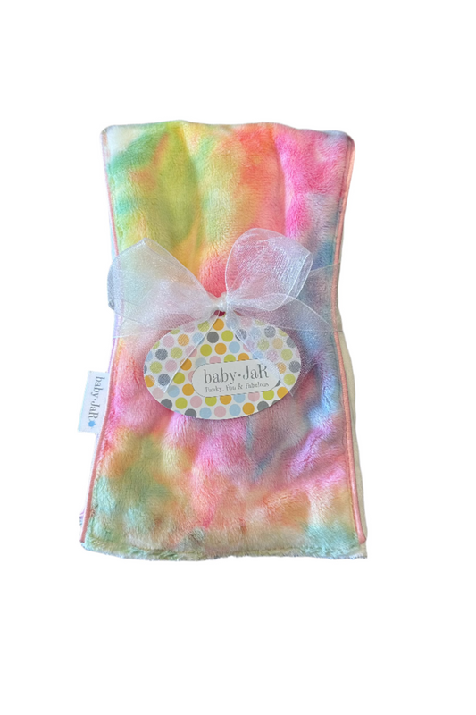 Burp Cloth - Pastel Rainbow Tie-Dye