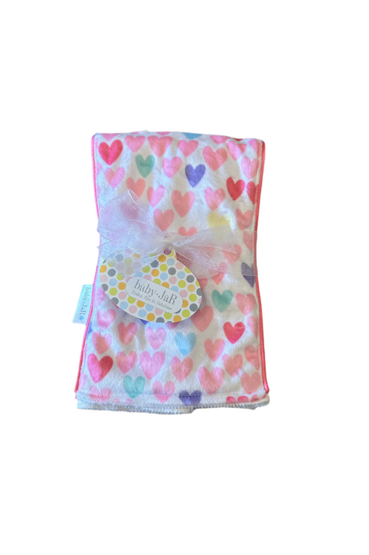 Burp Cloth - Lot's 'O Hearts