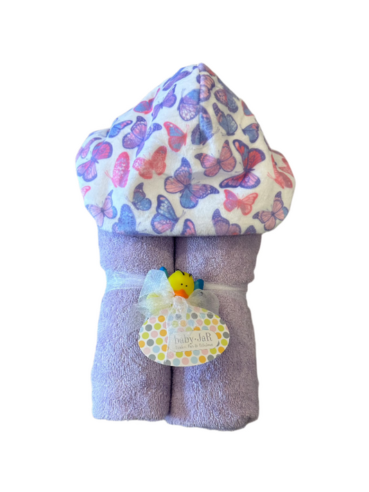 Deluxe Hooded Towel - Butterflies